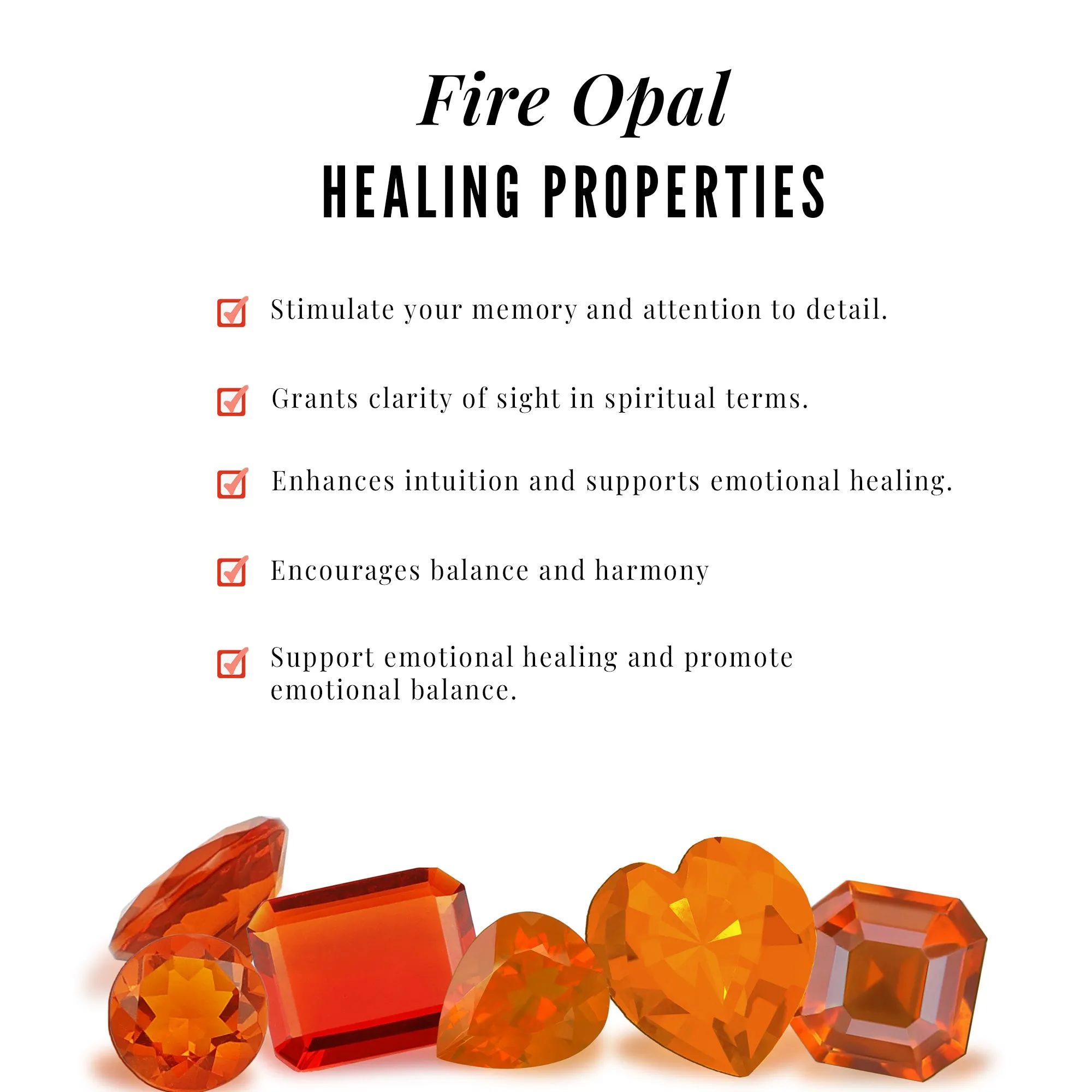 1 CT Octagon Cut Fire Opal Solitaire Ring with Diamond Trio
