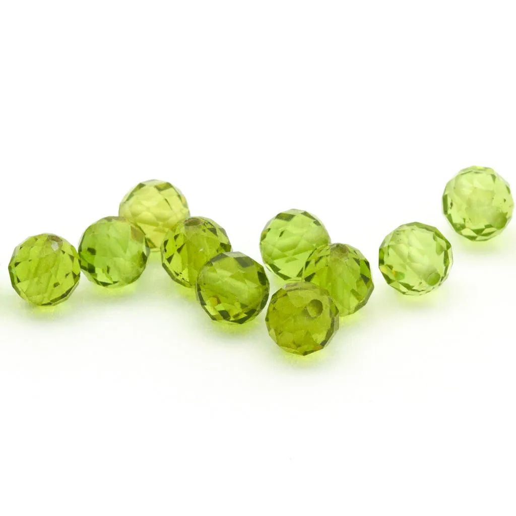 4 to 6mm Mesa Verde® Peridot Round Beads