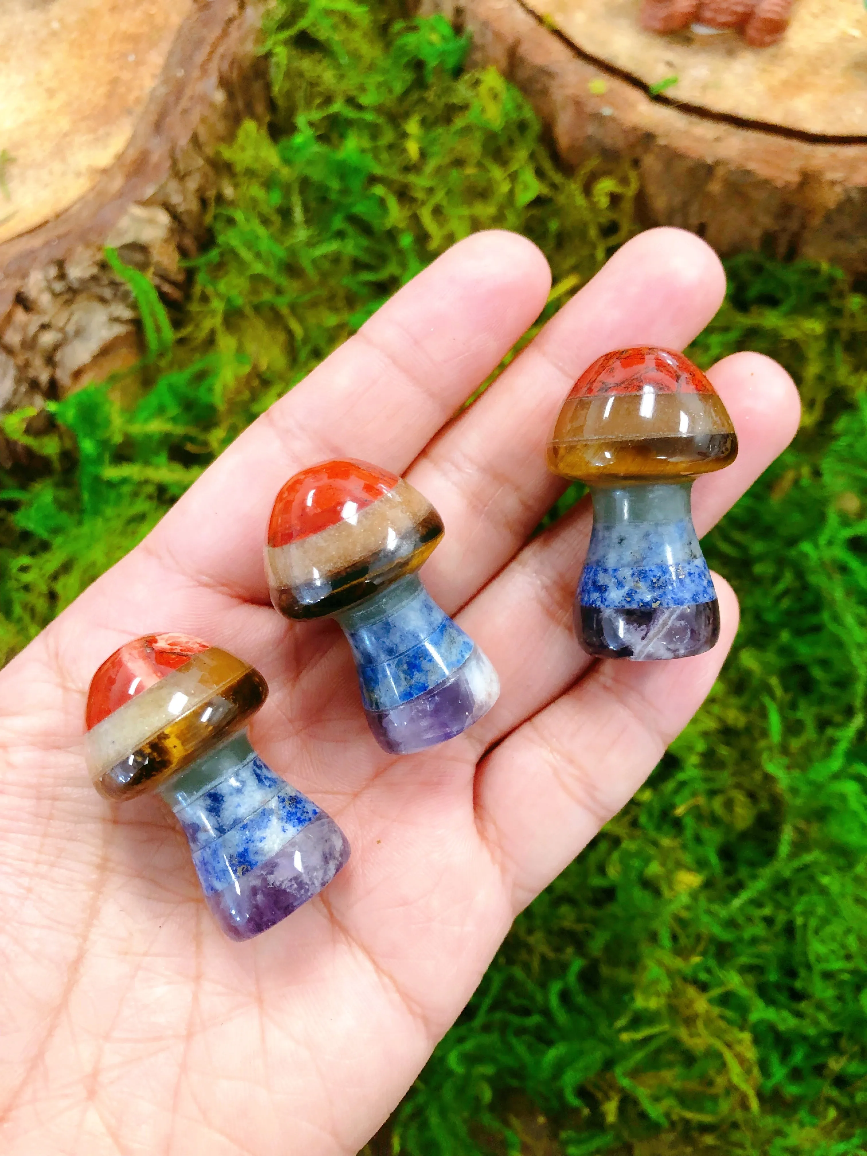 7 Chakra Mini Carvings