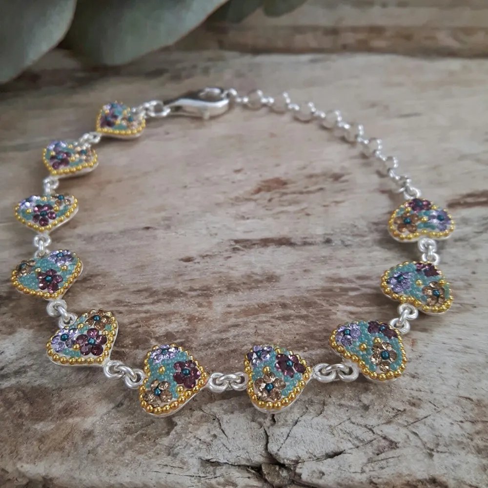 Allegra Heart Antique Daisy Bracelet