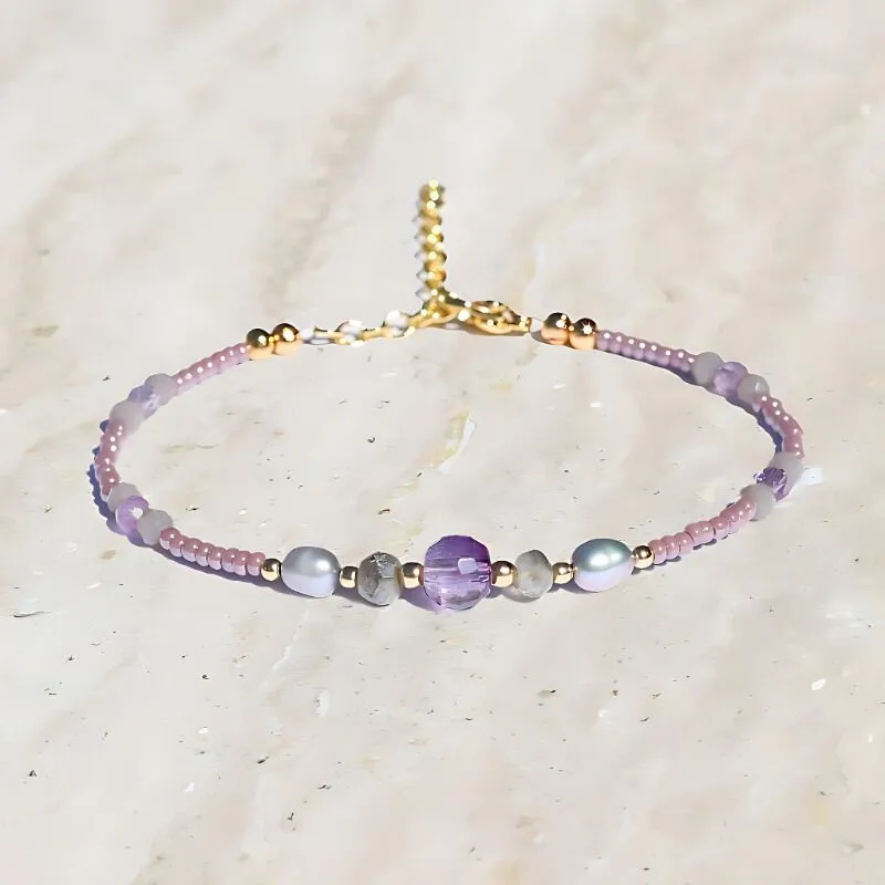 Amethyst and Pearl Bracelet