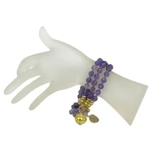 Amethyst Multipal Strand Bracelet-2