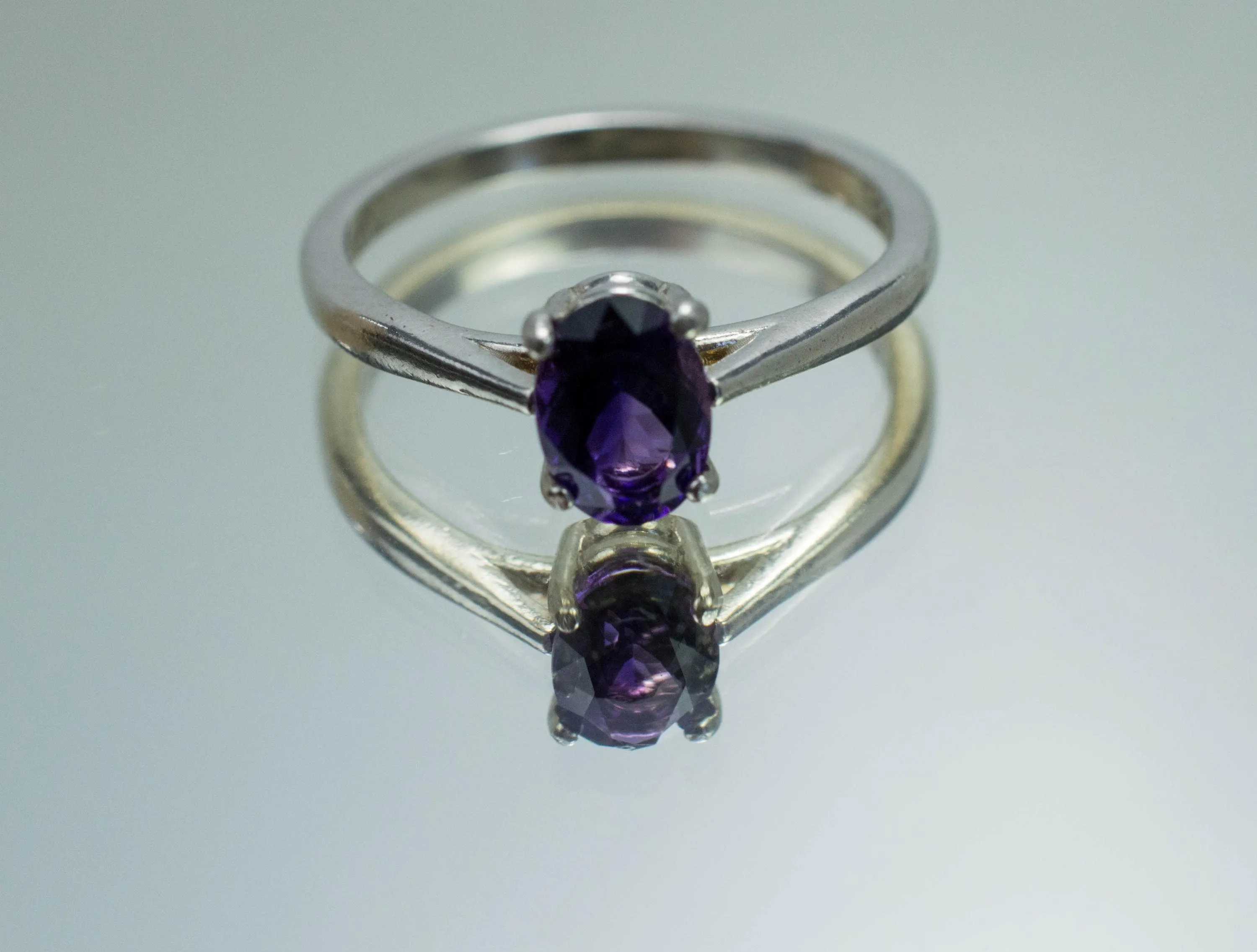 Amethyst Ring, Natural Untreated Uruguay Amethyst; 0.720cts
