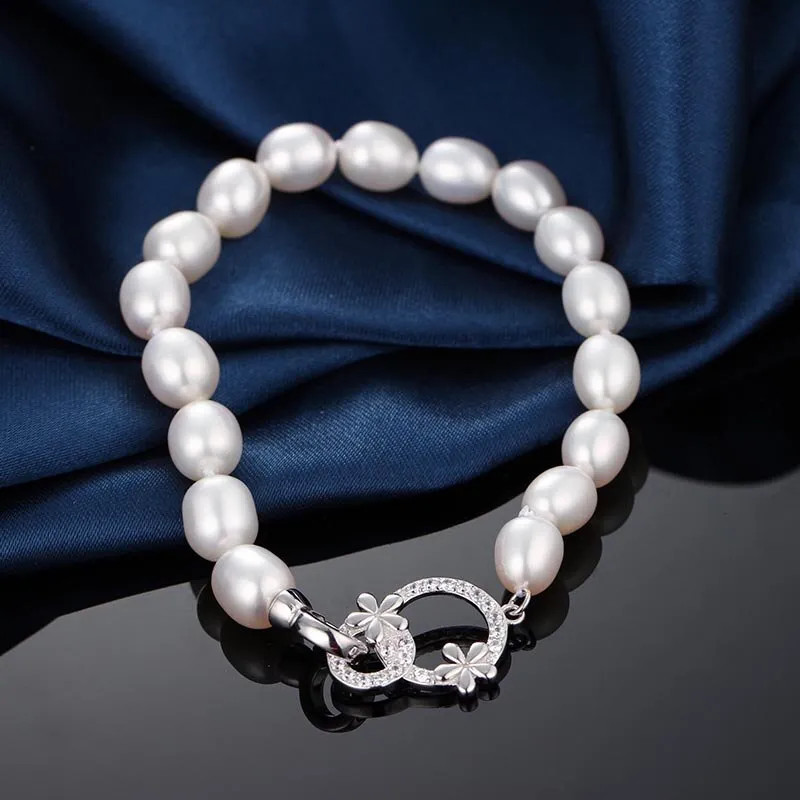 Beauty Flower Natural Freshwater Pearl Bracelet