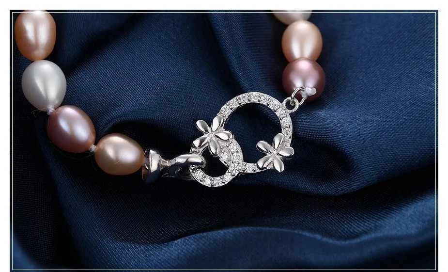 Beauty Flower Natural Freshwater Pearl Bracelet