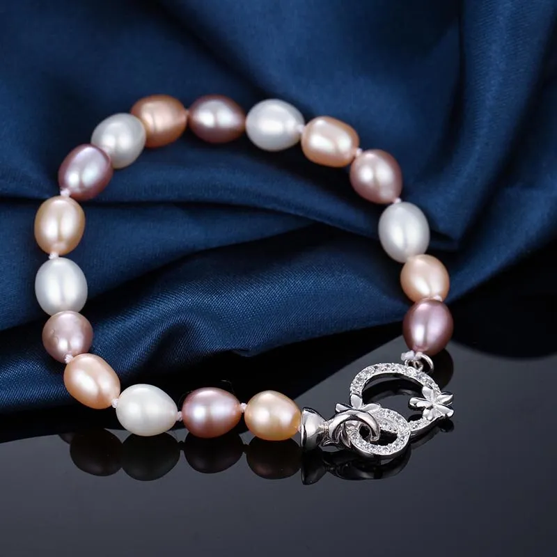 Beauty Flower Natural Freshwater Pearl Bracelet