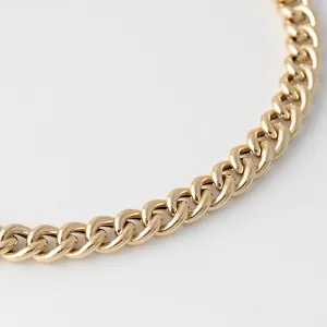 Curb Gold Choker - 10mm - Gelbgold