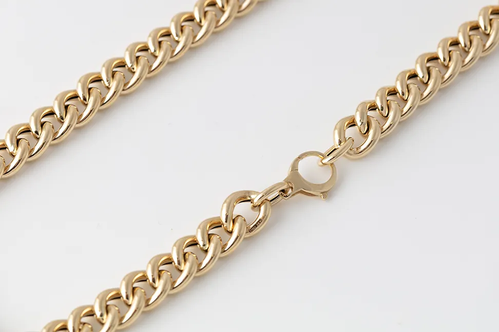 Curb Gold Choker - 10mm - Gelbgold
