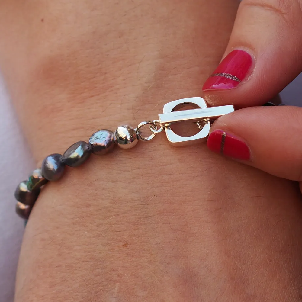 Elenita Iridescent Keishi Pearl Bracelet