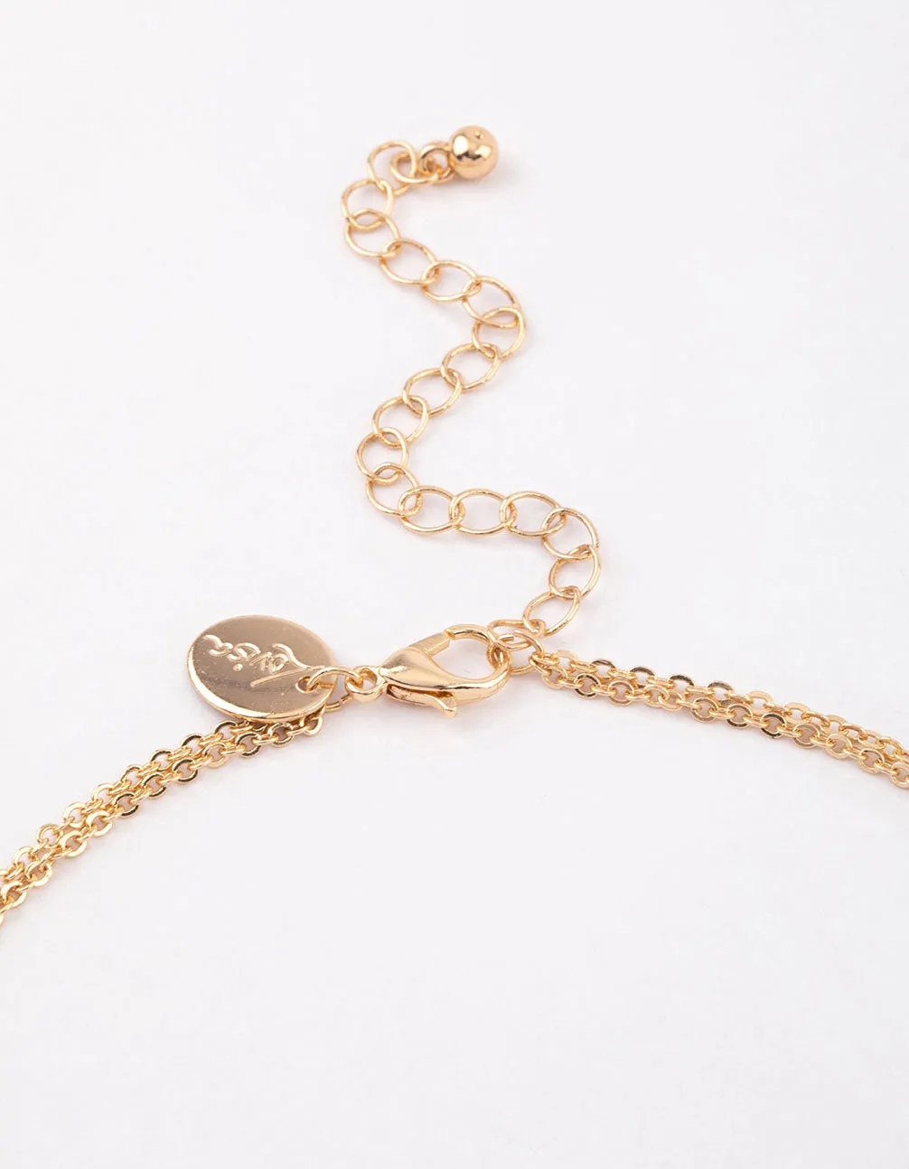 Gold Baguette Pearl Layered Necklace & Polishing Set