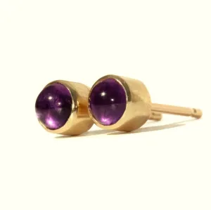 Gold Wild Flower Amethyst Earrings