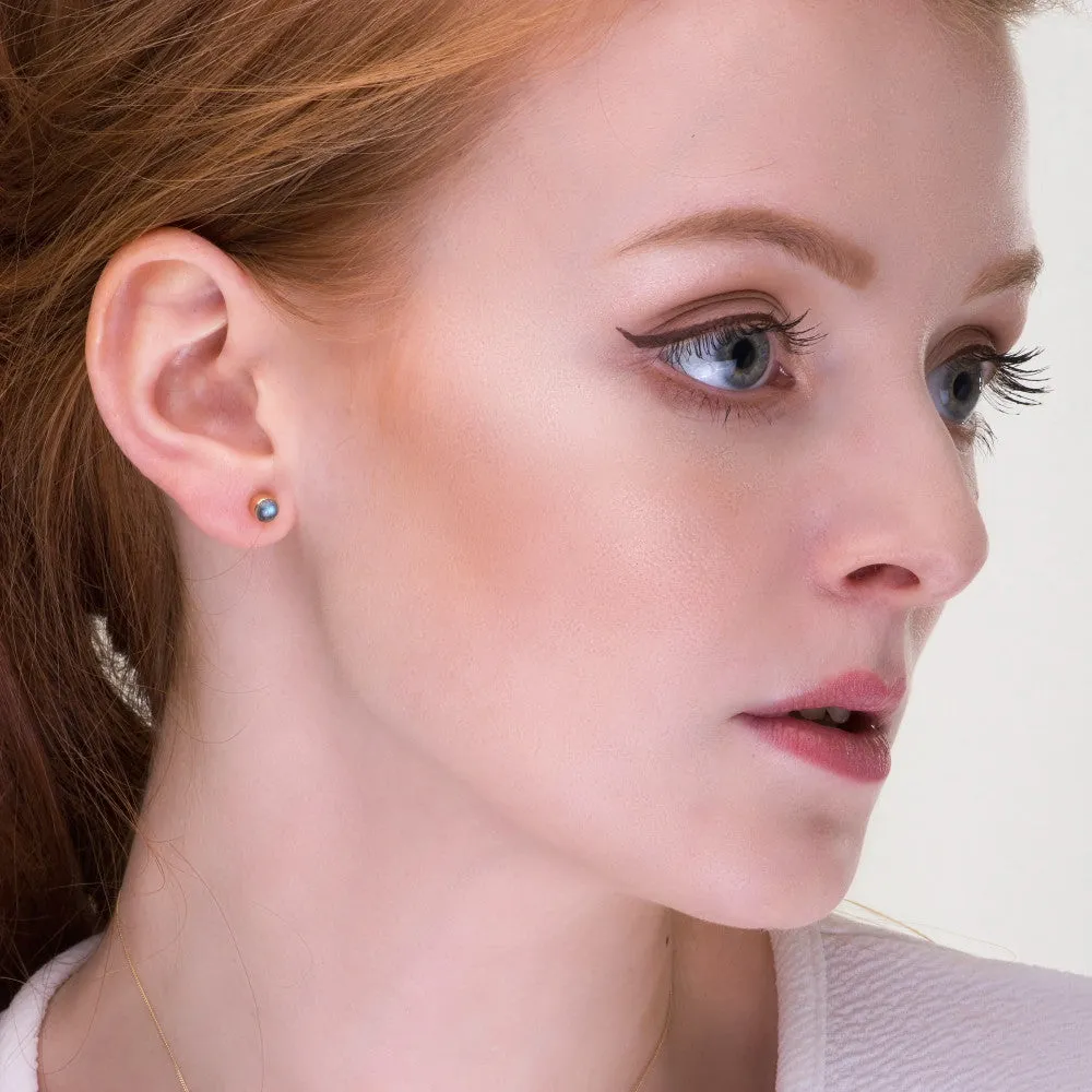 Gypsy Silver Amethyst Studs