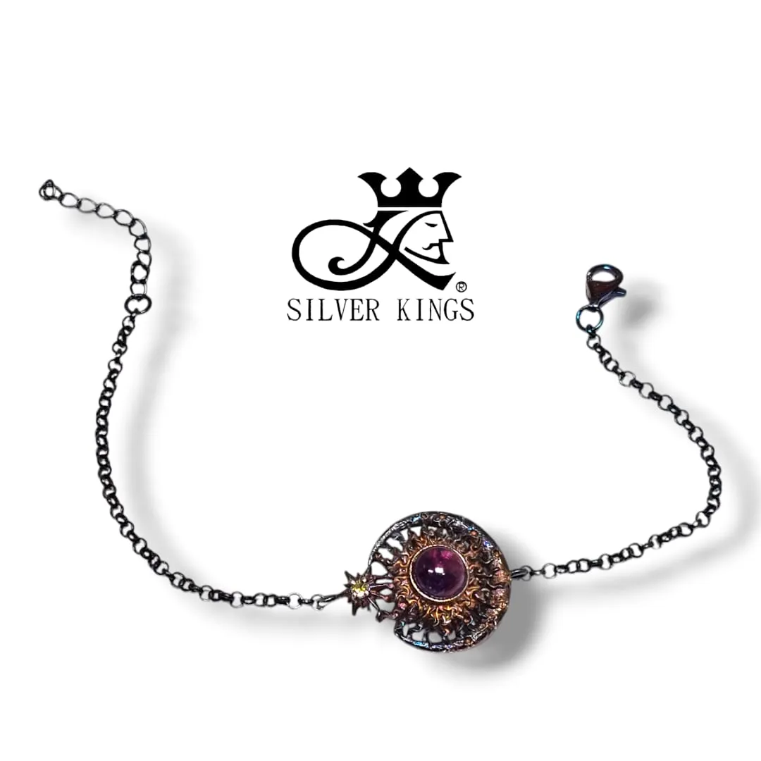 Moon. Solar. Star Bracelet (Amethyst)