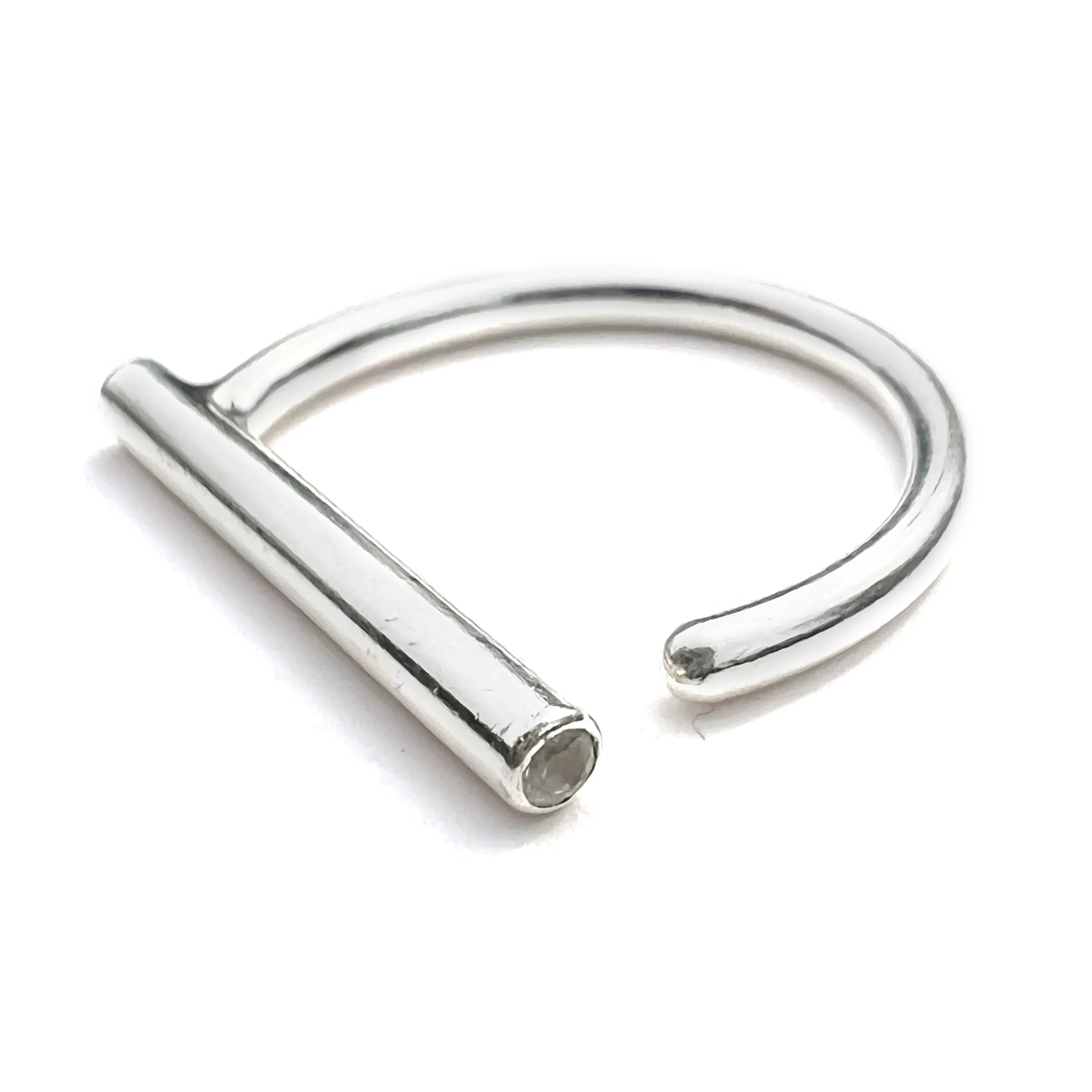 MPR x NU/NUDE Tubular Ring with Stones