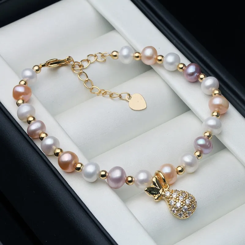 Multi Color Natural Freshwater Pearl Bracelets