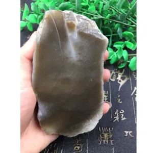 Natural Kunlun Jade Rough Nephrite Raw (360g, 10.7X5.9X2.8cm)