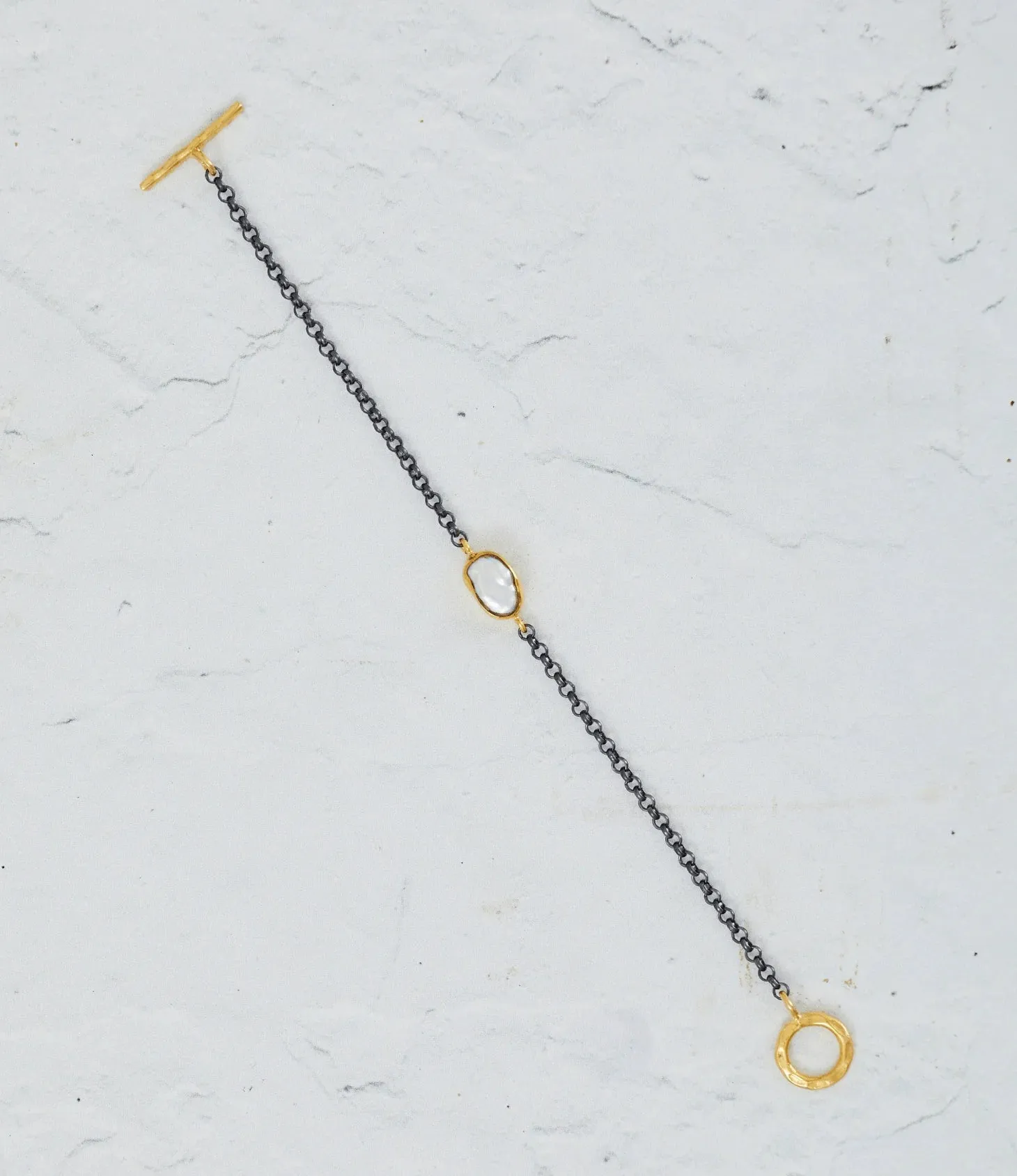 Patara Life Single Pearl Sterling Silver Bracelet