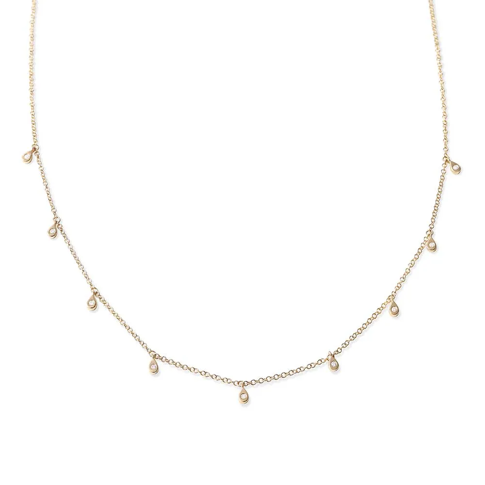PEAR DIAMOND DROP CHOKER