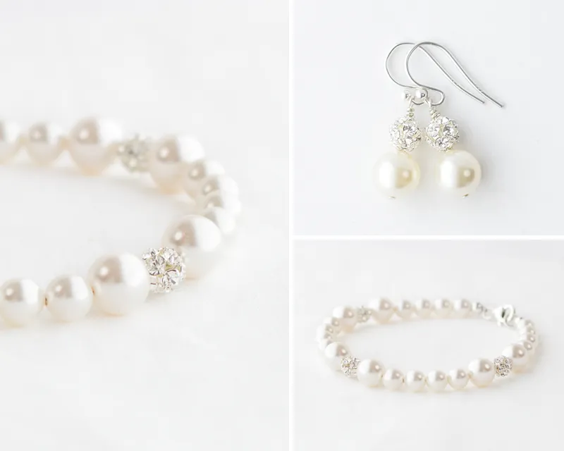 Pearl Bridesmaid Bracelet Set of 5, Bridesmaid Jewelry Set of 5