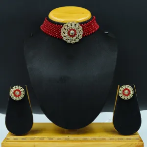 Red Antique Necklace Set 18193-5375