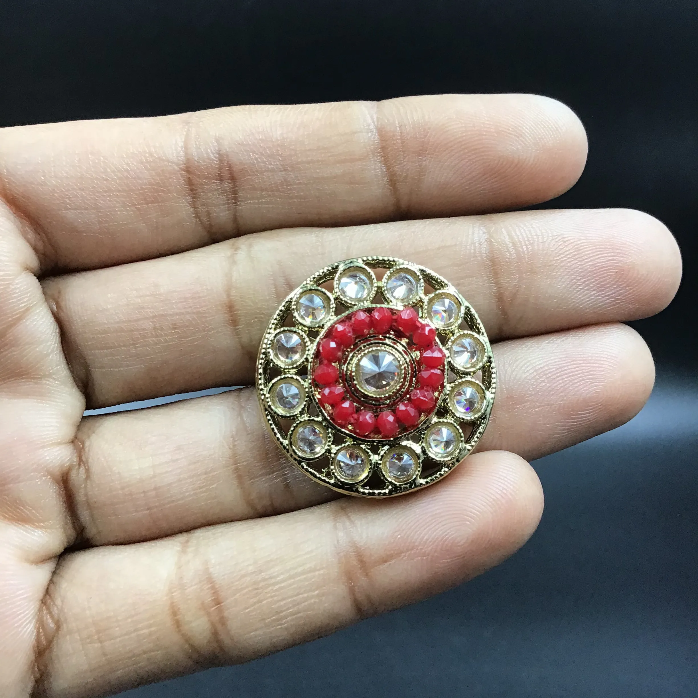 Red Antique Necklace Set 18193-5375