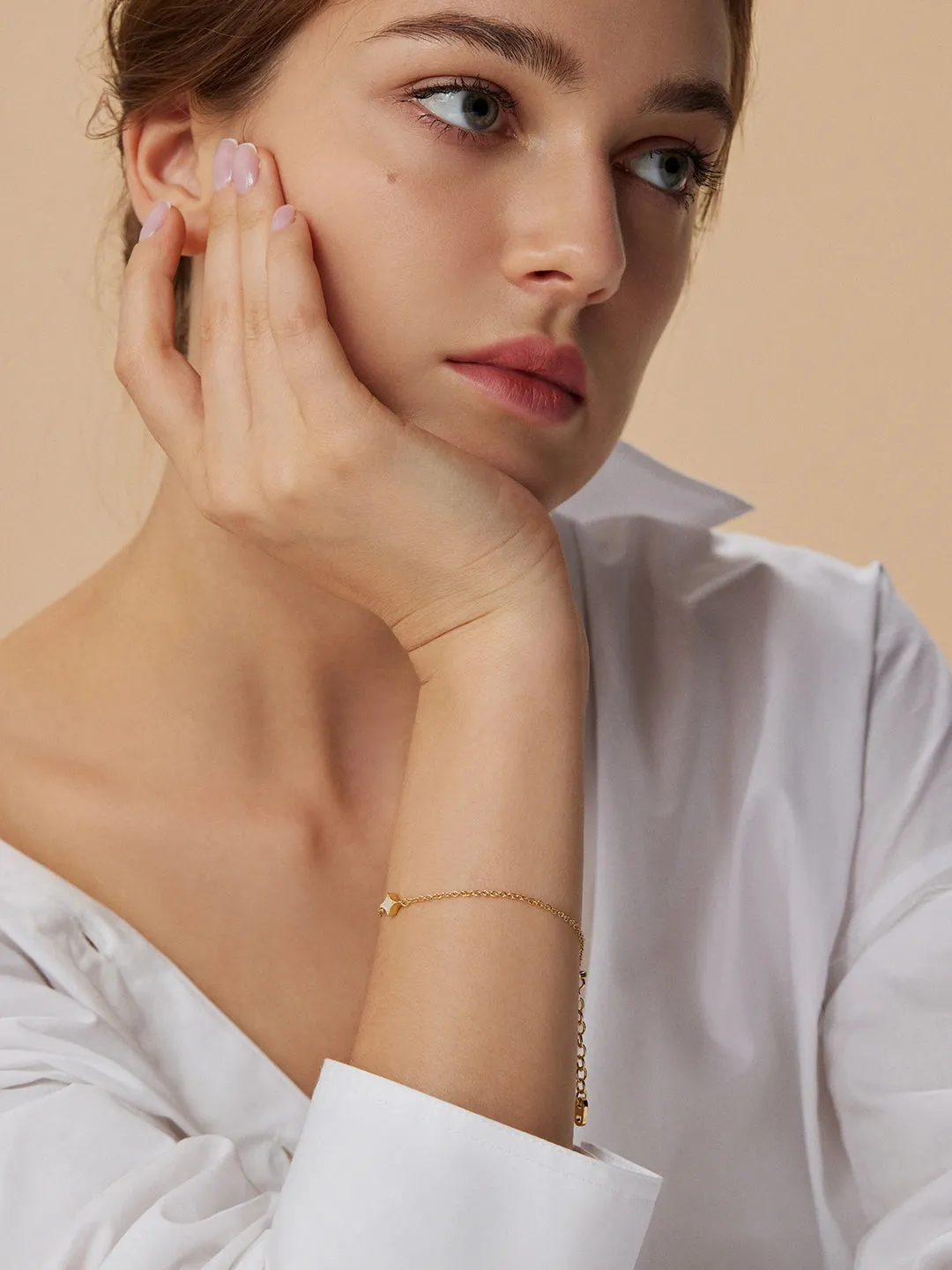 Rhombus Mother Of Pearl Bracelet