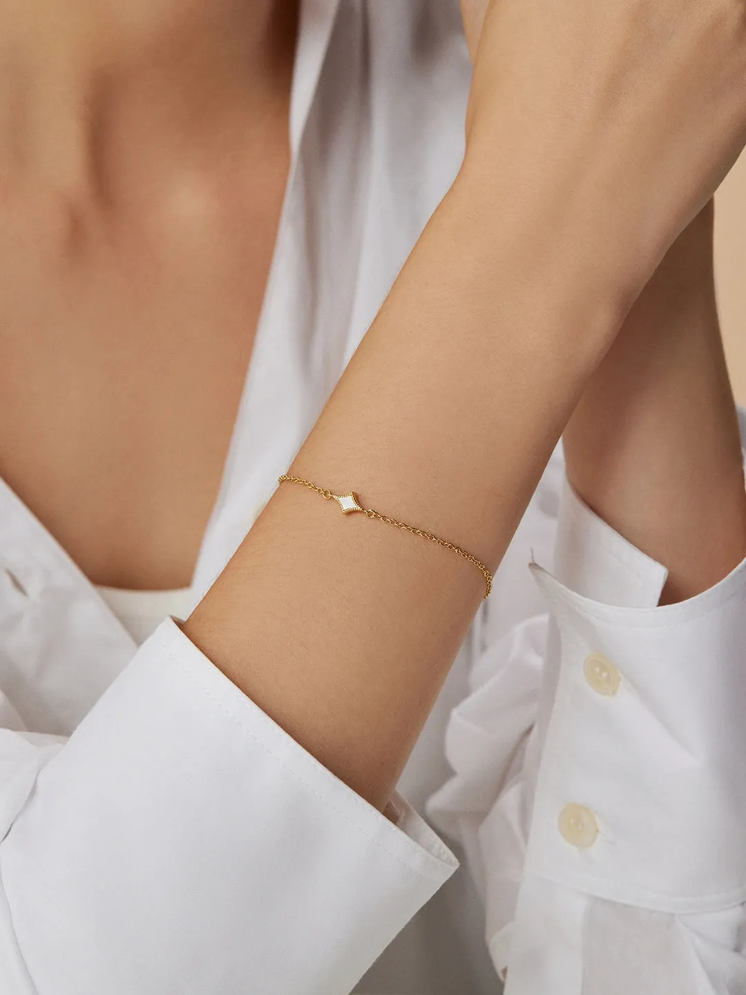 Rhombus Mother Of Pearl Bracelet