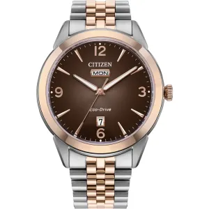 Rolan Rose, Steel and Brown 41MM Watch