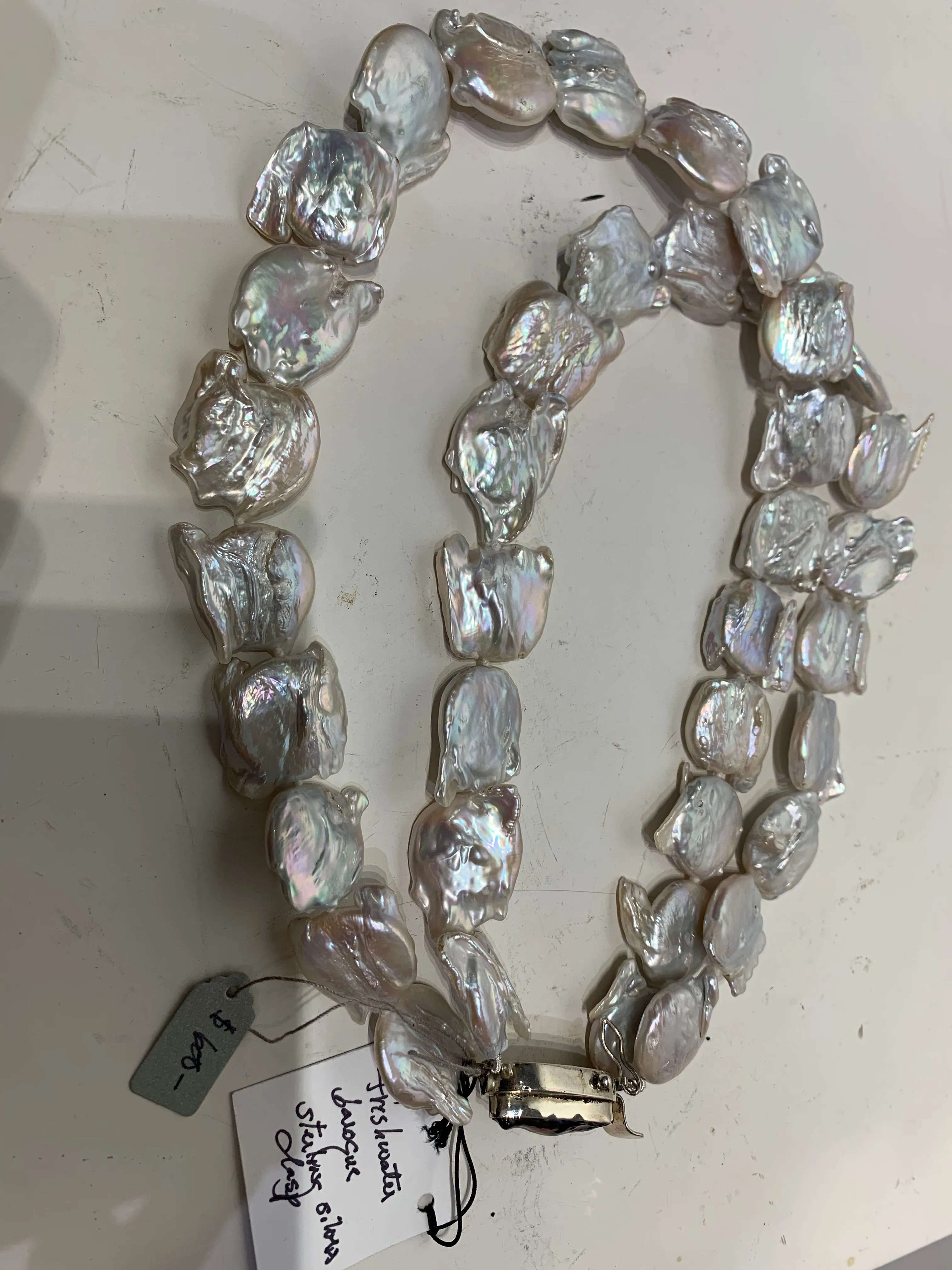 Semi Precious Freshwater Pearl One of a Kind Necklace made in California