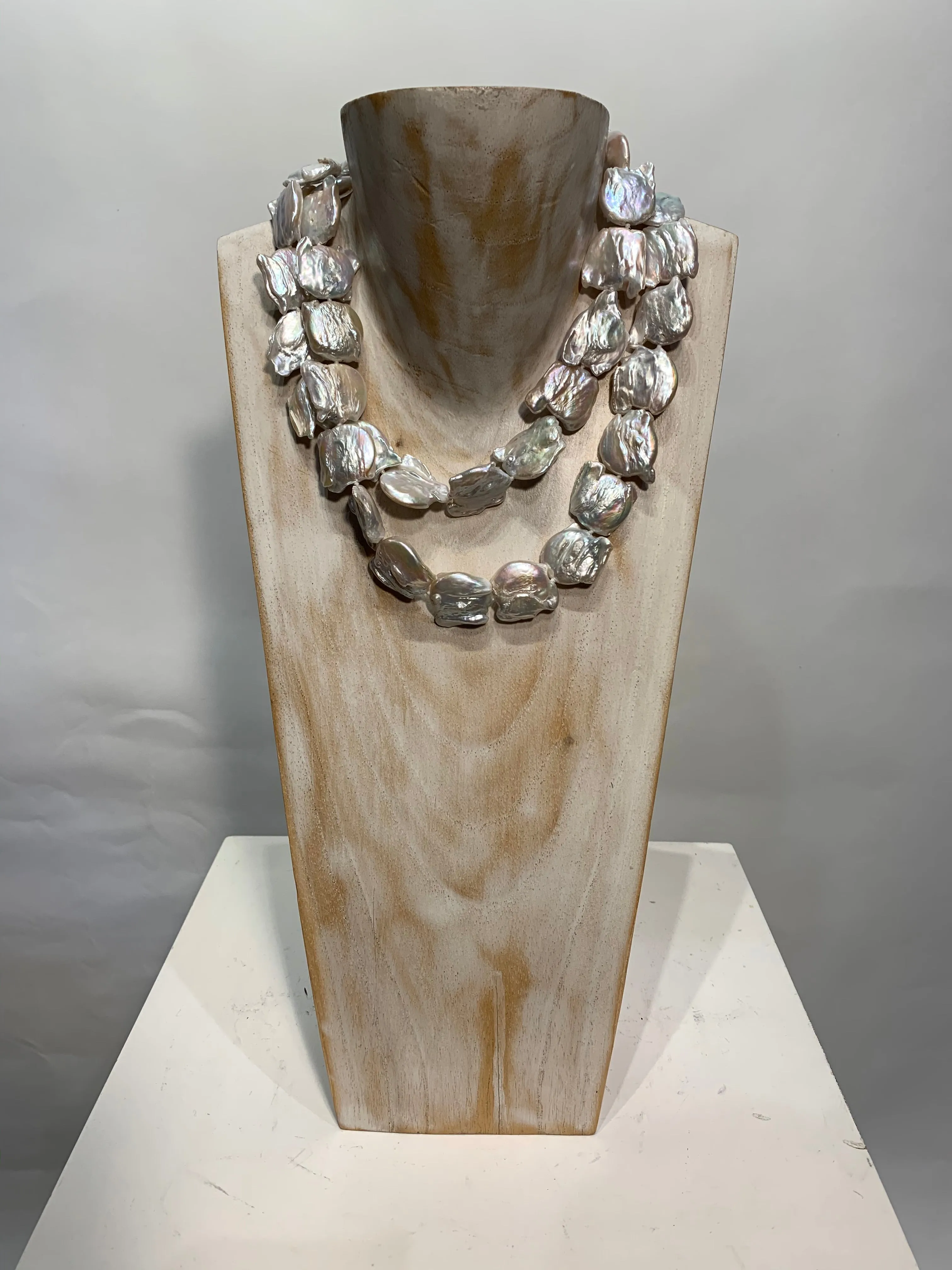 Semi Precious Freshwater Pearl One of a Kind Necklace made in California
