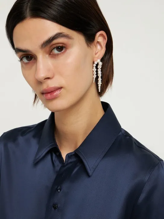 Sophie Bille Brahe   Grand Palais de Nuit pearl mono earring 
