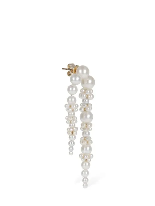 Sophie Bille Brahe   Grand Palais de Nuit pearl mono earring 