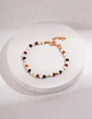 Tiger's Gaze Pearl Bracelet